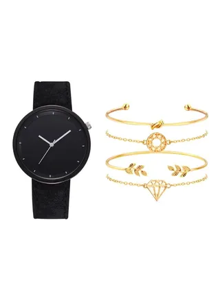 women 5-Piece Analog Watch And Bracelet Set 211 