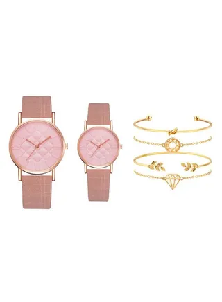 unisex Analog Watch And Bracelet Set 