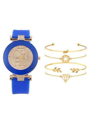 women 5-Piece  Analog Watch And Bracelet Set 5558 
