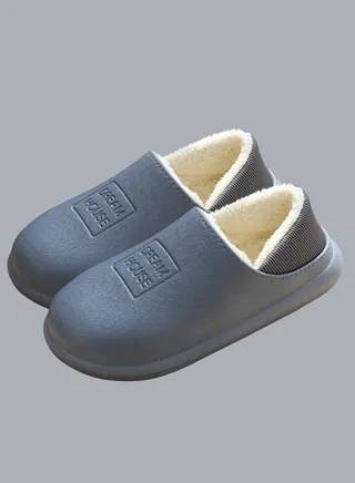 Waterproof Warm Cotton Bedroom Slippers for Men 