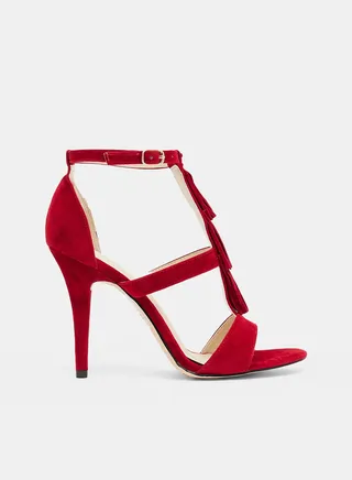 Suedette High-Heel Sandals 