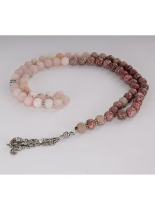 brayer beads Rosary of Jasper Pink 66 beads | Mawlana rosaries Store 
