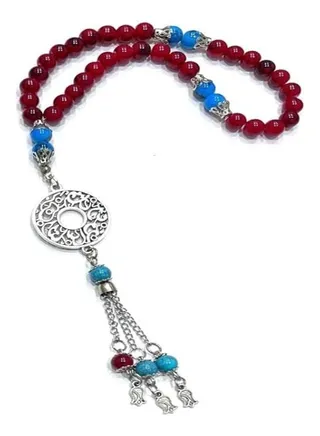 Rosary 33 Beads and Metal Spacers Handmade 6, Alabster 