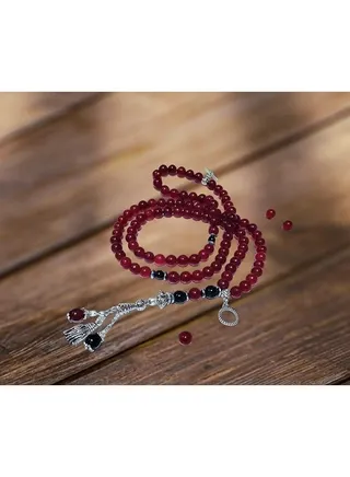 RED rosary Consists of 99 beads with pendant 