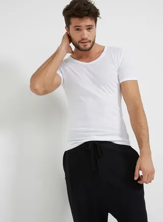 U Neck Inner T-Shirt White 