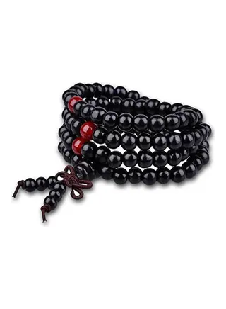 108 Multi-Storey Obsidian Beads Fortune Bangle 
