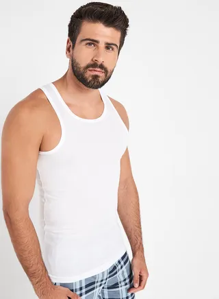 3 Pack Basic Undershirt White 