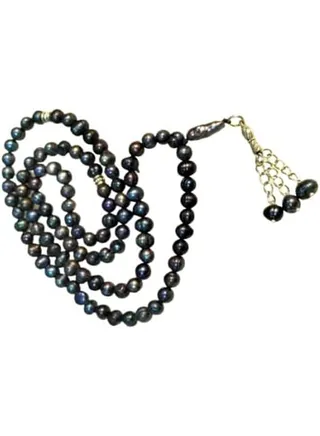 Real Natural Black Pearls 99 Beads Rosary 