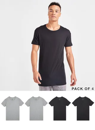 4 Pack Ultimate Comfort Fit Undershirt Assorted Color/Print 