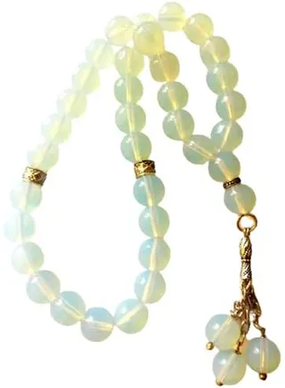 Elegant Natural Opalite 33 Beads Rosary 