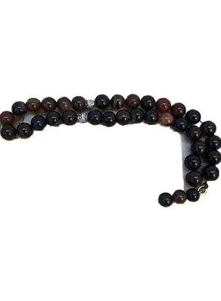 Garnet Rosary With Different Colors Round Bean 
