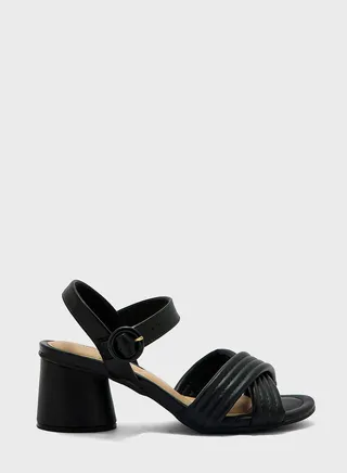 Multi Strap Mid Heel Sandals 
