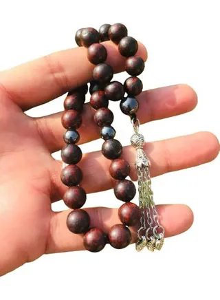 Amazing Beautiful Natural Blood Stone 33 Beads Rosary 
