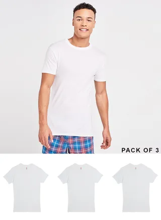 3 Pack Solid Undershirts Assorted Color/Print 