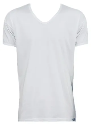 Rayan V Neck Undershirt White Cotton 