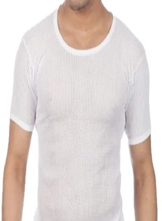 LUX Premium Men’s T-Shirt – [Pack of 3] White, Net Design 