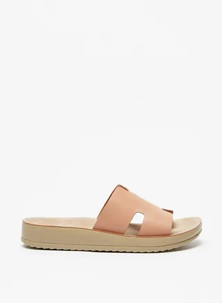 Womens Solid Slip On Sandals