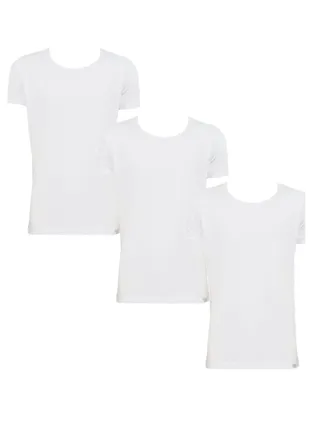 3- Pieces Rayan Round Neck Undershirt White 