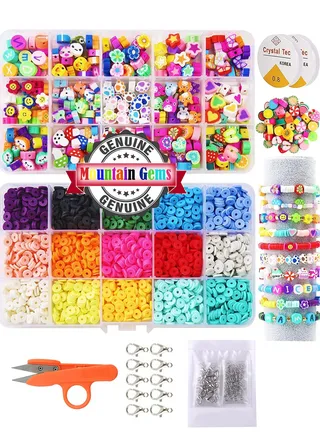 Mega set , Small Craft Beads Assorted Kit with Organizer Box for DIY Bracelets, Jewelry Making 
