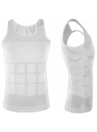 Round Neck Slim Undershirt White 