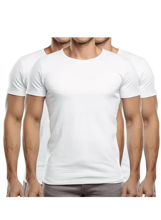 Cotton Round Neck Underwear Shirt, Super Soft Vest with Original Cotton, Naturally Breathable, Sweat Absorption, for Men 