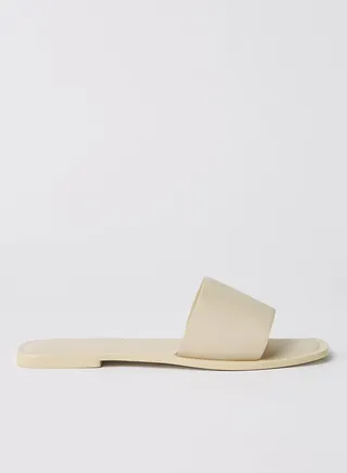 Leather Square Toe Sandals Birch 