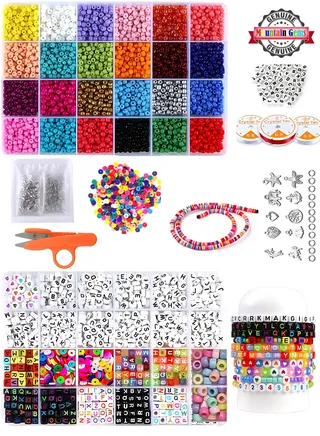 Seed Beads Small Craft Beads Assorted Kit with Organizer Box for DIY 