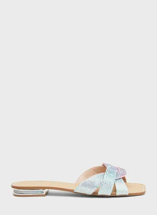 Coredith Diamante Flat Sandals 