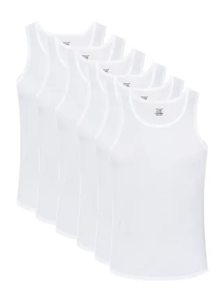 Fashion Academy Mens Inner Vest White pack of 6 