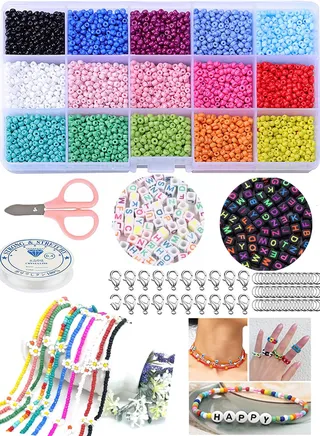 Craft bads assorted kit box for DIY 