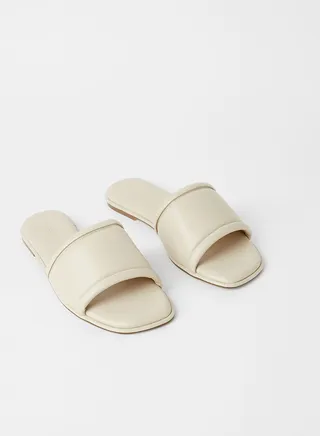 Riges Padded Flat Sandals Light Beige 