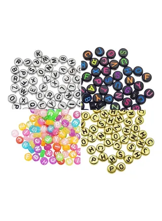 1600pcs Acrylic Initial Alphabet Letter Beads 