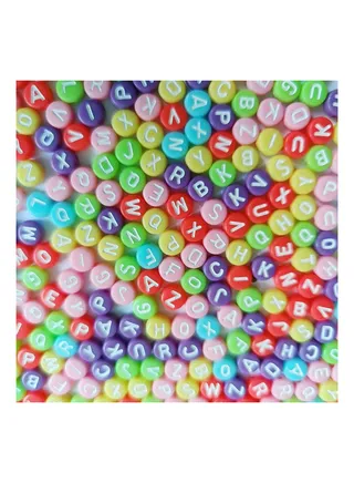 Colorful A-Z Round Acrylic Letter Beads for Jewelry Crafts 12000pcs 