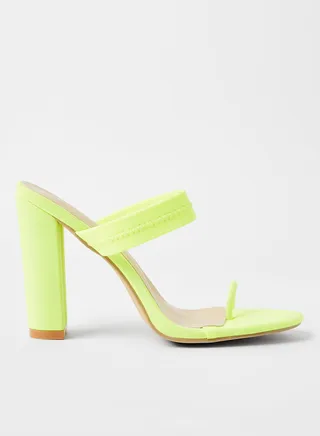 Block Heel Sandals Green 