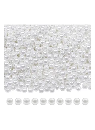 White Round Glass Pearl for Jewelry Making 