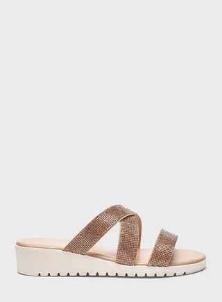 Multi Strap Wedge Sandals 
