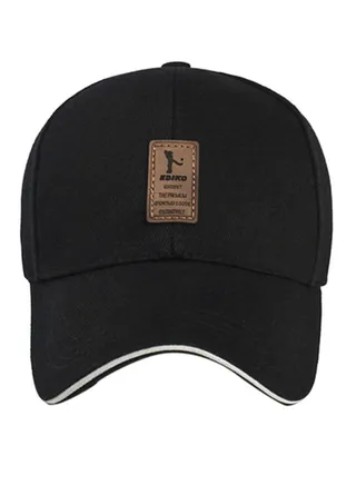 Casual Cotton Blend Cap Black 