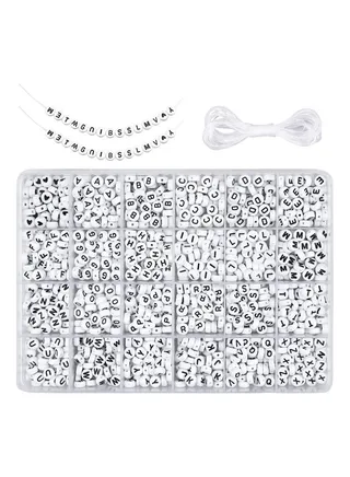 Aplabet Beads 26 Letters with 8M String Rope 