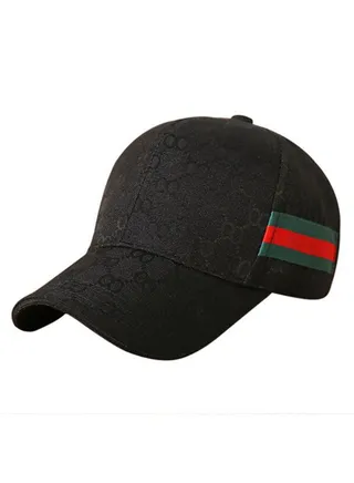 Adjustable Strip Sport Cap Black 