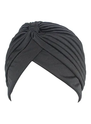 Pleated Turban Black 