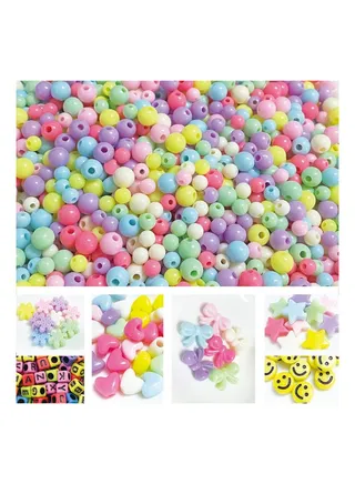 Round Pastel Acrylic Beads 