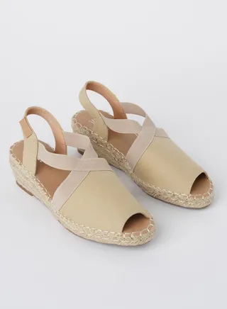 JOVE Women's Casual Espadrilles BEIGE 