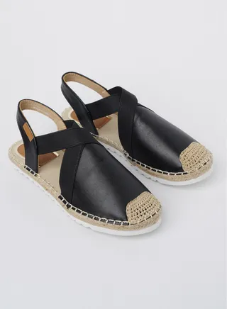 JOVE Women's Casual Espadrilles BLACK 