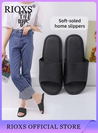 Unisex Shower Slippers Mens Womens Anti-slip Flat Sandal Slippers For Bathroom Or Indoor Use 