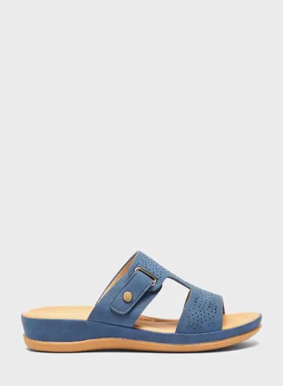 Cross Strap Wedge Sandals 