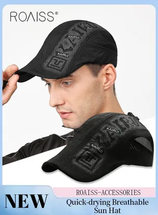Quick Drying Sun Visor Hat for Men Women UPF 50+ Ultra Thin Cooling Baseball Cap Summer UV Protection Outdoor Cap Waterproof Breathable Sports Cap 