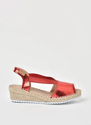 Women's Casual Espadrille Red 
