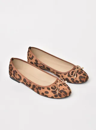 Animal Print Ballerina Leopard Brown 