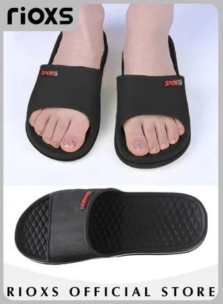 Unisex Shower Slippers Mens Womens Anti-slip Flat Sandal Slippers For Bathroom Or Indoor Use 
