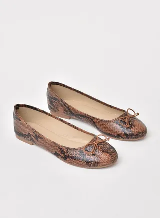 Dyed Ballerina Snake Print-Brown 